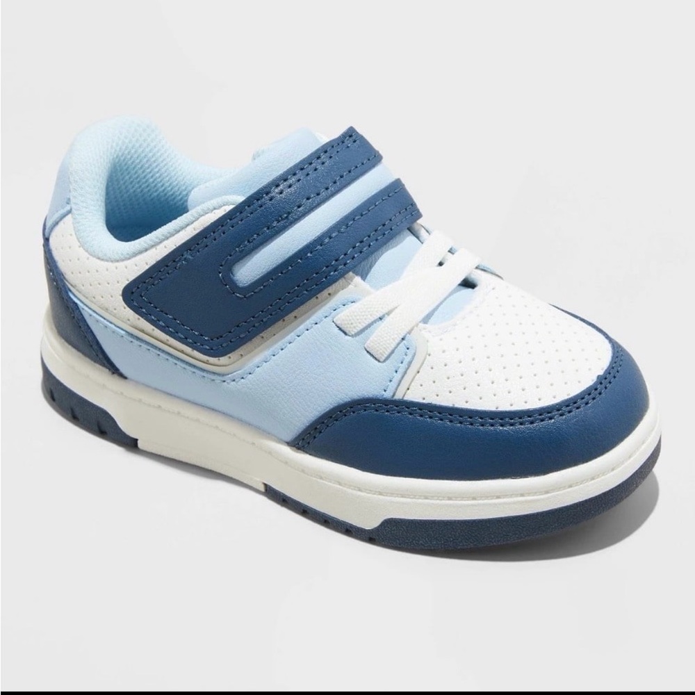 NEW Cat & Jack Toddler Hudson Skate Sneakers- size 7 blue/white